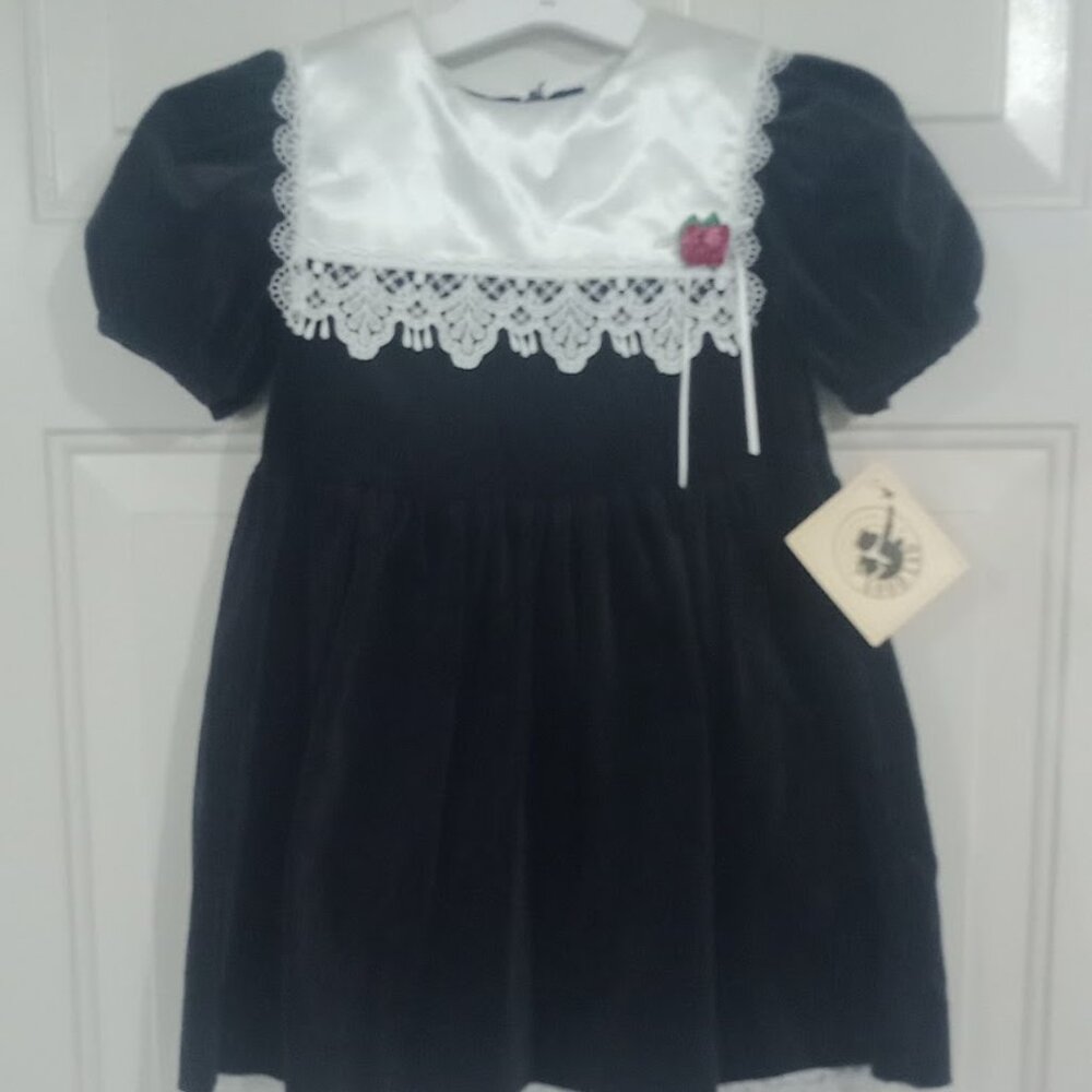 Girls Navy Blue Velour Good Lad Philadelphia Dress Size 6